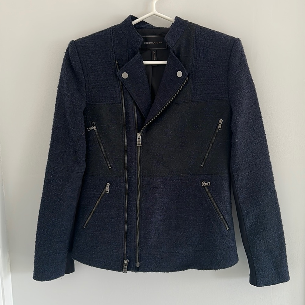 BCBGMaxAzria Navy Coat XS